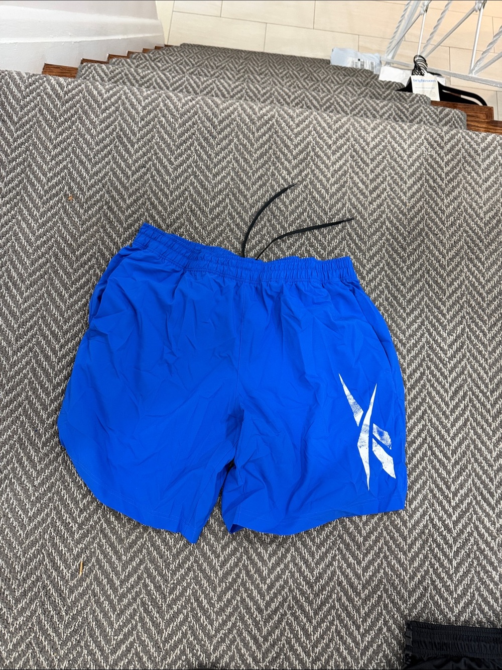 Reebok Bright Blue Athletic Shorts with White Logo